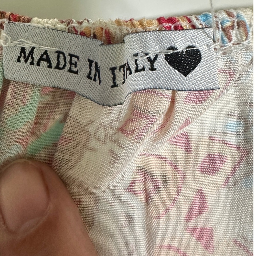 Made in Italy Boho Mandala Maxi Dress Resort Festival Ibiza Peasant‎ Large Beach - Picture 4 of 10